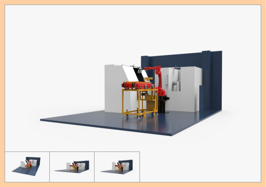 1510機器人CNC車床圓棒上下料 - LOADING AND UNLOADING OF ROUND BAR IN 1510 ROBOT CNC LATHE